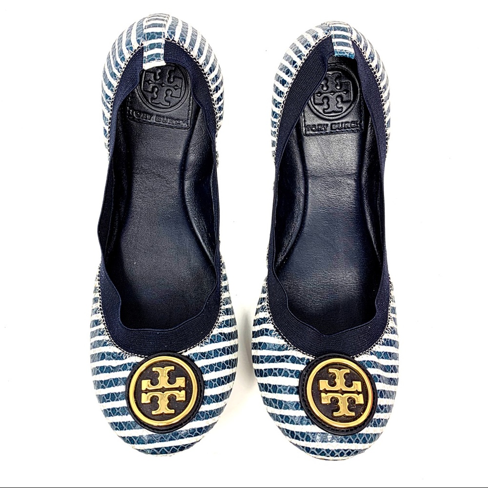SOLD Tory Burch Caroline 2 Snake-Print Ballet Flat